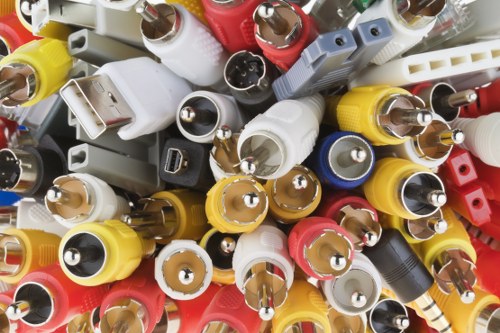 Workers using protective equipment during clearance